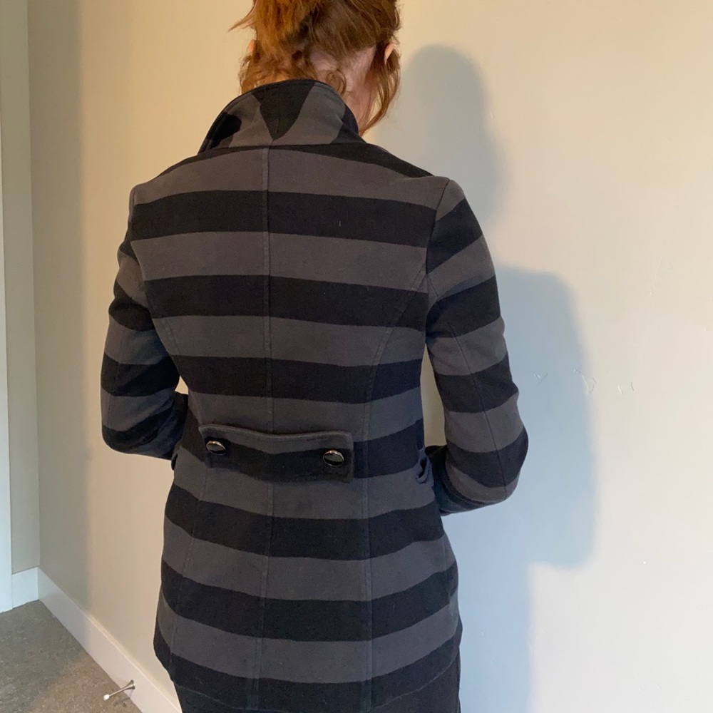 Ambition cozy striped pea coat